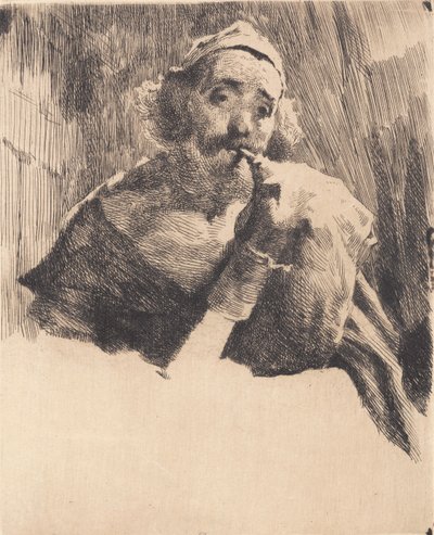 Gayda oynayan yaşlı çoban by Frans Schwartz