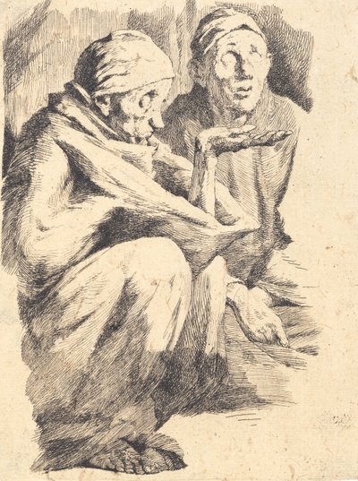 iki kör dilenci by Frans Schwartz