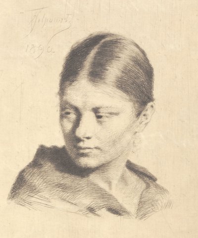 Yan bakan genç kız by Frans Schwartz