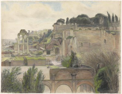 Via Capitolina'dan görülen Roma Forumu ve Palatine Tepesi'nin görünümü by Frans Alexander Evert Lodewijk Smissaert