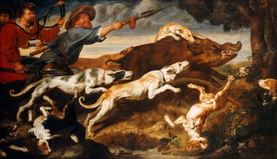 domuz avı by Frans Snyders or Snijders