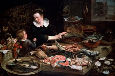 Bir Balıkçı Dükkanı, c1616-1618. by Frans Snyders or Snijders
