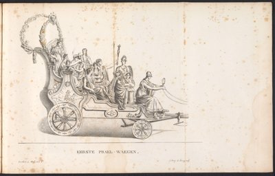 1825 Saint Rumbold için alayda ilk şamandıra İlk Prael-waegen (nesne üzerindeki başlık) by Frans Vervloet