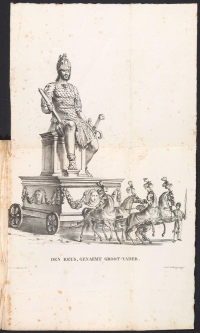 Aziz Rumbold Alayındaki Dev Büyükbaba, 1825 Büyükbaba denilen Den Reuse (nesne üzerindeki başlık) by Frans Vervloet