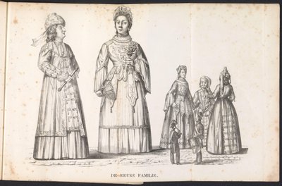 Saint Rumbold için geçit törenindeki dev figürler, 1825 Yeniden Kullanım Ailesi (nesne üzerindeki başlık) by Frans Vervloet