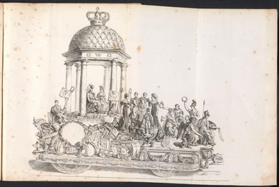 Saint Rombout için geçit töreninde beşinci şamandıra, 1825 by Frans Vervloet