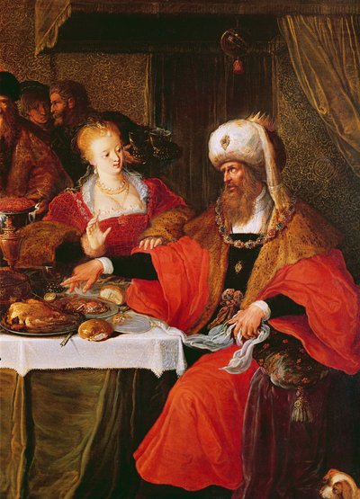 Hirodes Bayramında Hirodes ve Herodias (ayrıntı 222483) by Frans the Elder Francken