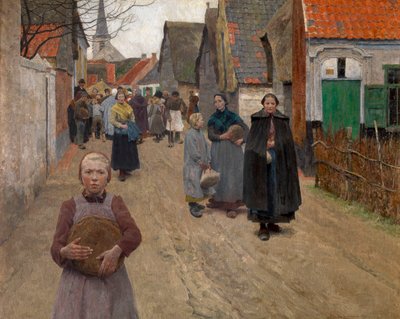 Köyde Ekmek Dağıtımı by Frans Van Leemputten