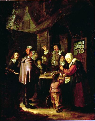 Şarlatan (ahşap üzerine yağ) by Frans van Mieris