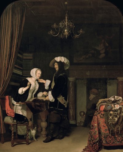 Dükkânda Süvari, 1660 by Frans van Mieris the Elder