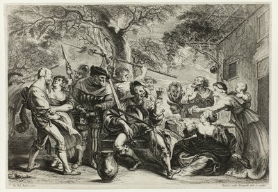 Askerler ve Köylüler by Frans van den Wyngaerde