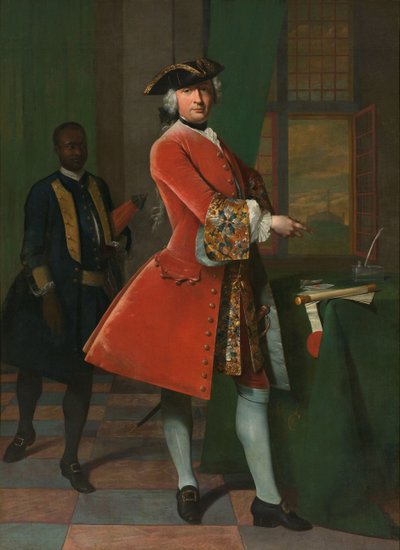Jan Pranger ve Köleleştirilmiş Bir Hizmetkarın Portresi by Frans van der Mijn