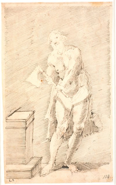 Cellat baltası olan ayakta adam by Frantz Cleyn