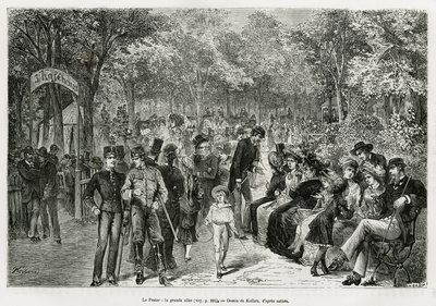 Prater: büyük geçit. Kollarz tarafından Viyana ve banliyölerini göstermek için gravür, M. Newlinski tarafından 1881