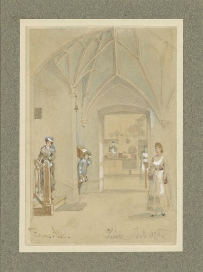 Mutfağa bakan bir Gasthaus koridoru by Franz Alt