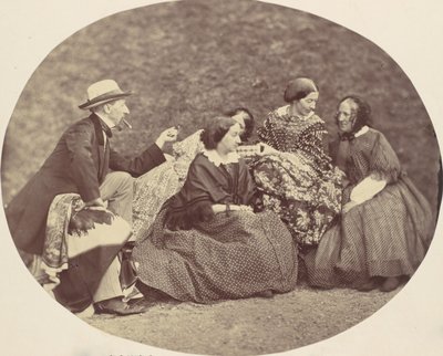 [Mathias Höusermann, Marie Antoine, Elise Höusermann ve Pepe Wöss], 1850