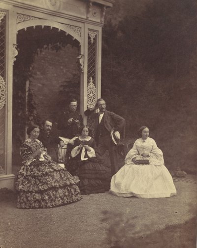 [Bir Bahçede Üç Kadın ve Erkek Portresi], 1850