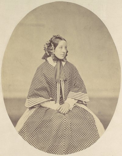 [Noktalı Elbiseli Genç Kadın], 1850