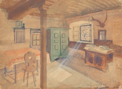 Tragöß'te çiftlik evi salonu by Franz Barwig d. Ä.