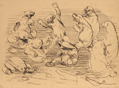 kavga eden ayılar by Franz Barwig d. Ä.