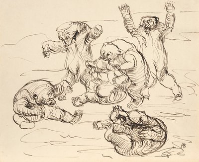 kavga eden ayılar by Franz Barwig d. Ä.