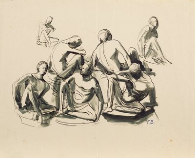 Yedi oturan genç by Franz Barwig d. Ä.
