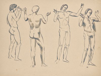 Konuşmacı için dört eskiz by Franz Barwig d. Ä.