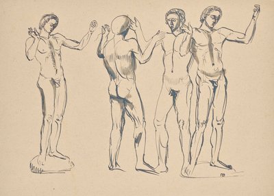 Konuşmacı için dört eskiz by Franz Barwig d. Ä.