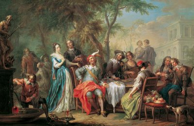 Şarap ve şarkı eşliğinde açık hava eğlencesi by Franz Christoph Janneck