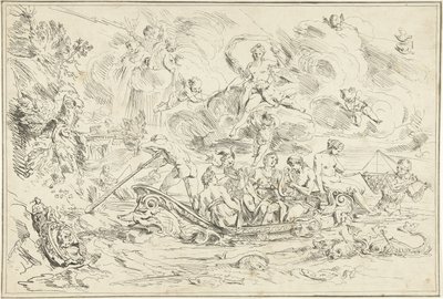 Bir teknede Apollo ve Pan by Franz Ertinger