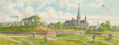 Westbahn ve Mariahilfer hattı arasında (hat duvarının görünümü) by Franz Gerasch