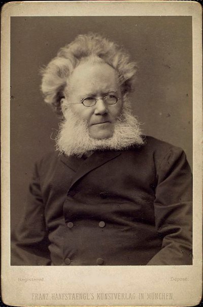 Henrik Ibsen, Norveçli oyun yazarı ve şair, 19. yüzyılın sonları veya 20. yüzyılın başlarında. by Franz Hanfstaengl