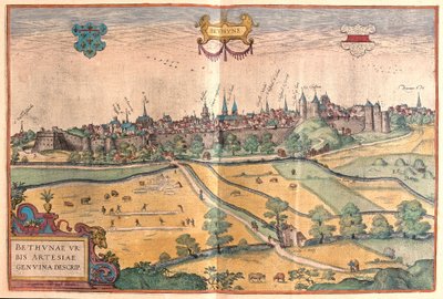 Bethune, Pas de Calais, Fransa (gravür by Franz Hogenberg