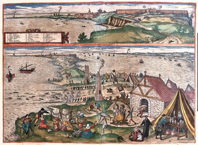 Cadiz, İspanya.(Üst: St Sebastian kilisesi, alt: Cadiz