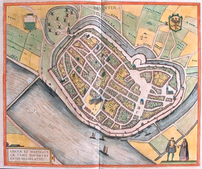 Deventer, Hollanda (gravür by Franz Hogenberg