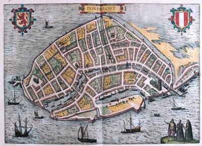 Dordrecht, Hollanda (gravür by Franz Hogenberg