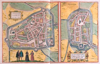 Franeker, Hollanda (gravür by Franz Hogenberg