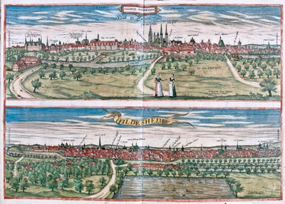 Halle (Saale), Almanya (gravür by Franz Hogenberg