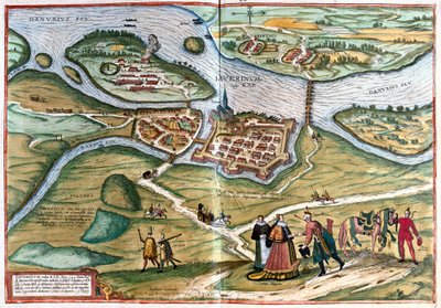 Javarinum ve Gyor, Macaristan by Franz Hogenberg