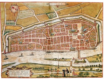 Bremen Haritası (gravür by Franz Hogenberg