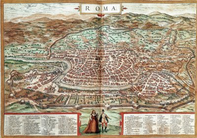 Roma Haritası (gravür by Franz Hogenberg