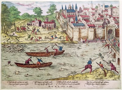 Tours Katliamı, Temmuz 1562 (renkli gravür) by Franz Hogenberg