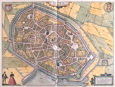 Mons, Belçika (gravür by Franz Hogenberg
