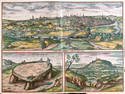 Montpellier, Turlar ve Poitiers, Fransa by Franz Hogenberg