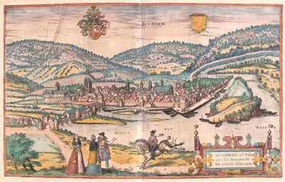 Münden, Almanya (gravür by Franz Hogenberg