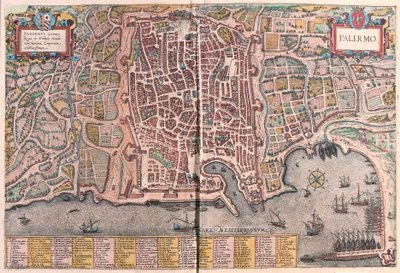 Palermo, İtalya (gravür by Franz Hogenberg