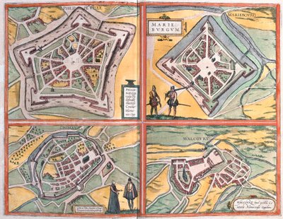 Philippeville, Mariembourg, Chimay ve Walcourt, Belçika (gravür by Franz Hogenberg