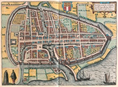 Rotterdam, Hollanda (gravür by Franz Hogenberg