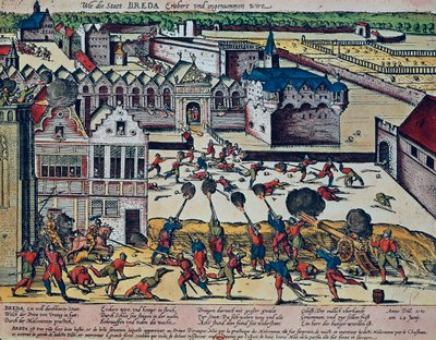 1581 yılında Haultepenne Fury (renkli gravür) by Franz Hogenberg