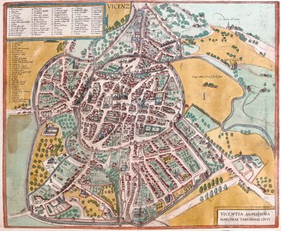 Vicenza, İtalya (gravür by Franz Hogenberg